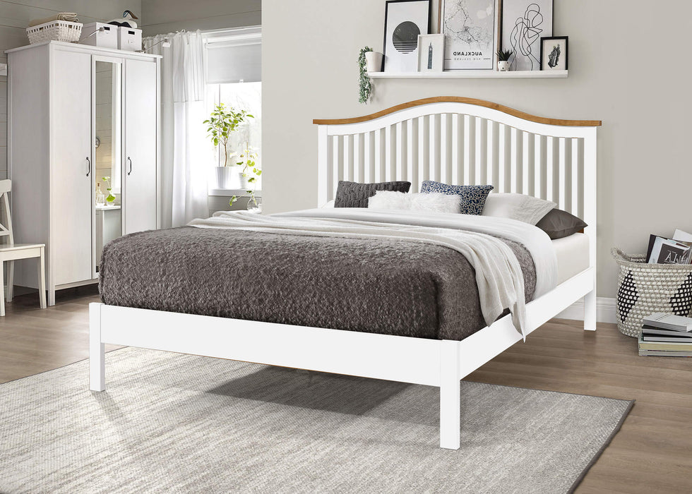 Chester White Wooden Bed - Luminex FurnitureBedCHESTER3WHITE