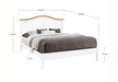 Chester White Wooden Bed - Luminex FurnitureBedCHESTER3WHITE