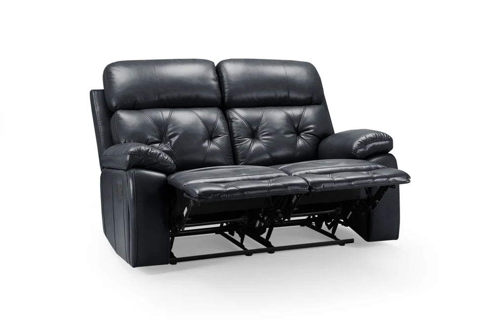 Cheswick Black 2 Seater Recliner Sofa – Compact Faux Leather - Luminex FurnitureSofascody_recliner_sofa_black_2_seater
