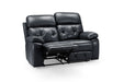 Cheswick Black 2 Seater Recliner Sofa – Compact Faux Leather - Luminex FurnitureSofascody_recliner_sofa_black_2_seater