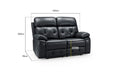 Cheswick Black 2 Seater Recliner Sofa – Compact Faux Leather - Luminex FurnitureSofascody_recliner_sofa_black_2_seater