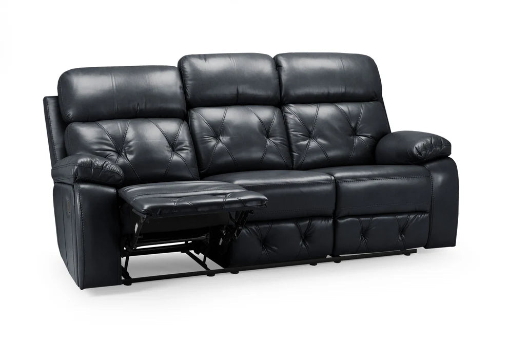 Cheswick Black 3 Seater Recliner Sofa – Spacious Faux Leather - Luminex FurnitureSofascody_recliner_sofa_black_3_seater