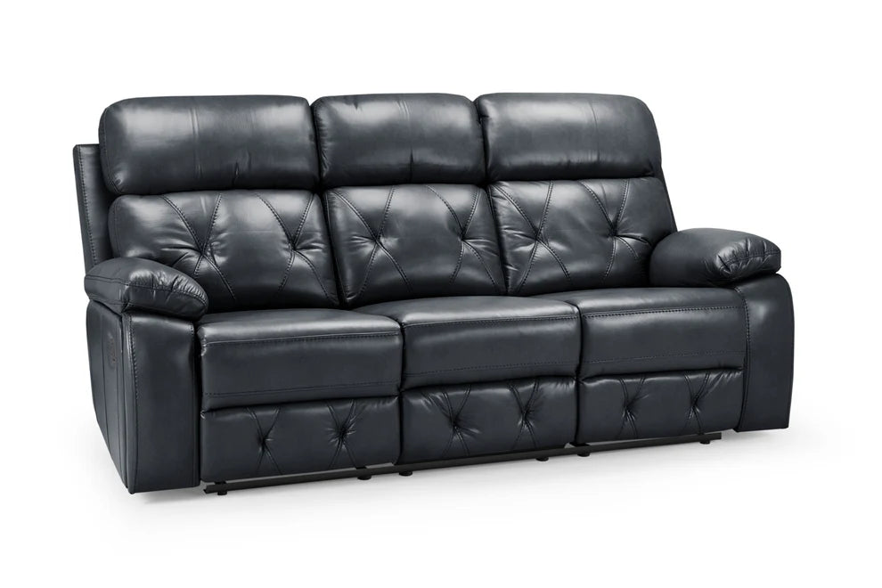 Cheswick Black 3 Seater Recliner Sofa – Spacious Faux Leather - Luminex FurnitureSofascody_recliner_sofa_black_3_seater