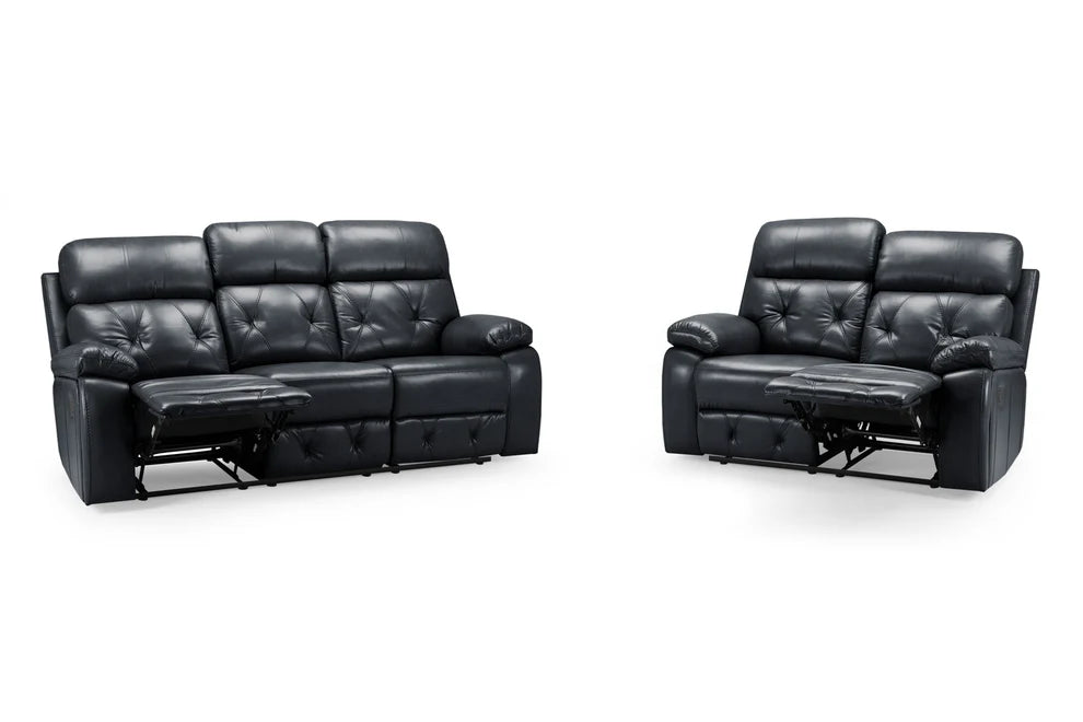 Cheswick Black 3+2 Recliner Sofa Set – Faux Leather Comfort - Luminex FurnitureSofascody_recliner_sofa_black_3+2_set