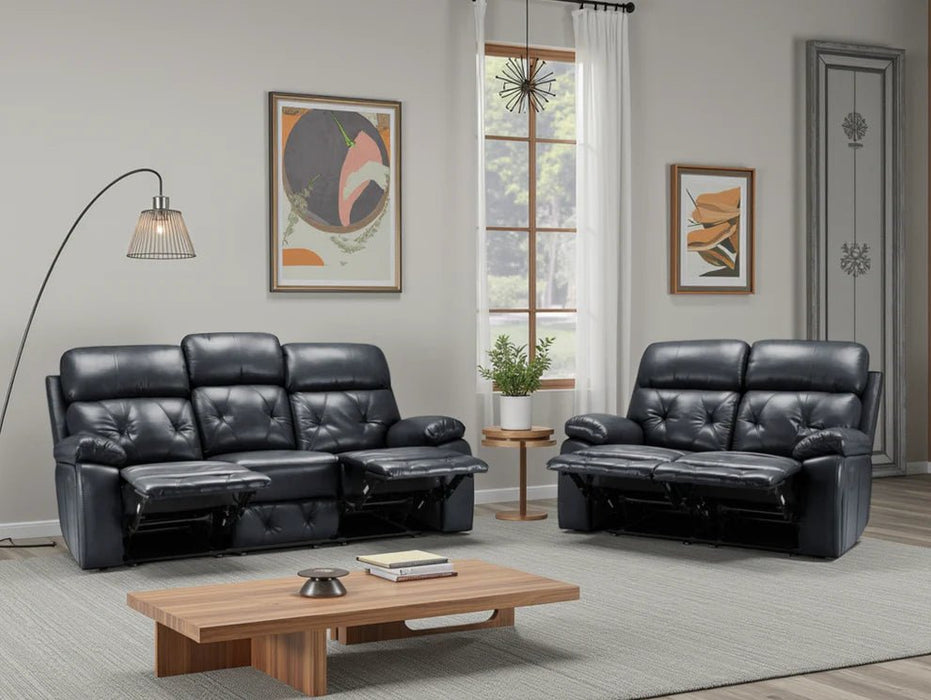 Cheswick Black 3+2 Recliner Sofa Set – Faux Leather Comfort - Luminex FurnitureSofascody_recliner_sofa_black_3+2_set