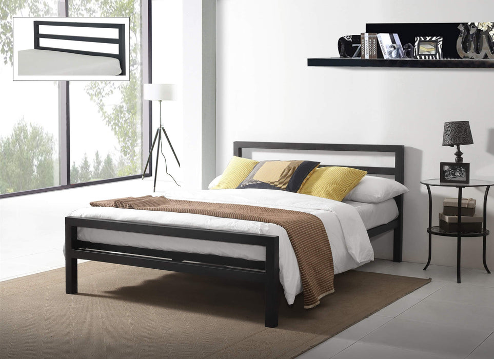 City Block Black Metal Bed - Luminex FurnitureBedCIT3