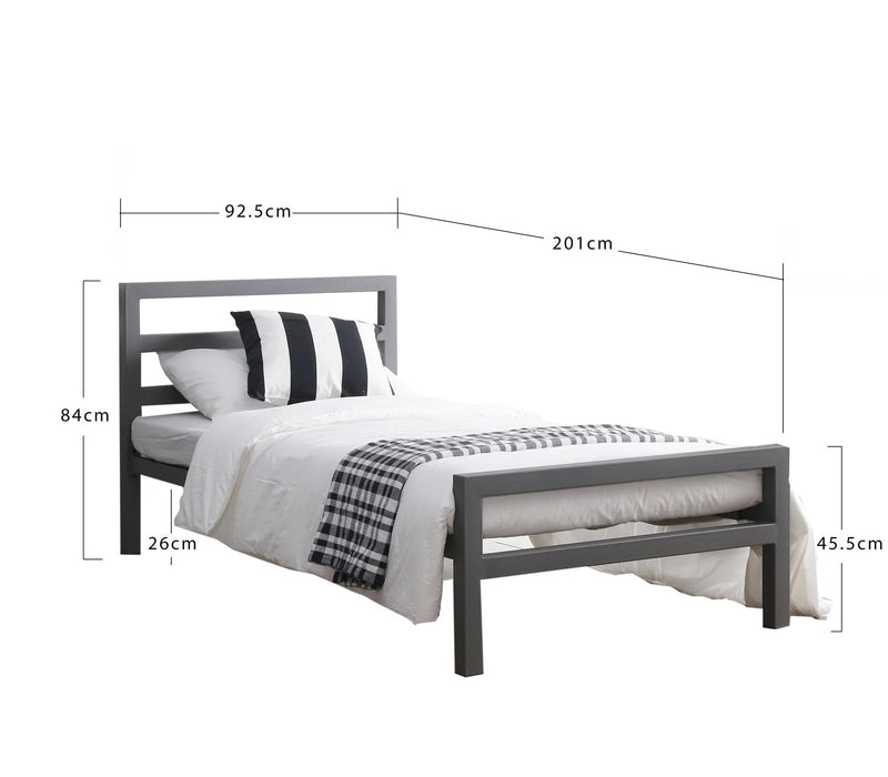 City Block White Metal Bed - Luminex FurnitureBedCITW3