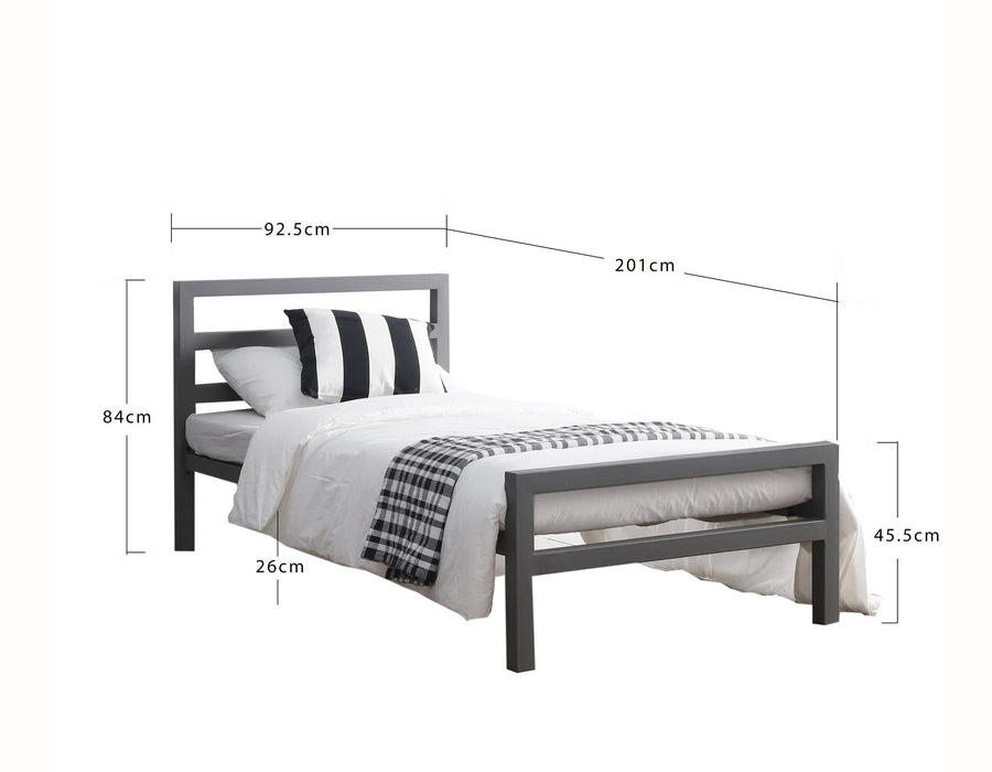City Block White Metal Bed - Luminex FurnitureBedCITW3