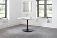 Clara Round Pedestal Table - White Marble Effect - Luminex FurnitureDining TableHOL001