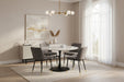 Clara Round Table and 4 Grey Kensington Chairs - Luminex FurnitureDining SetHOL106