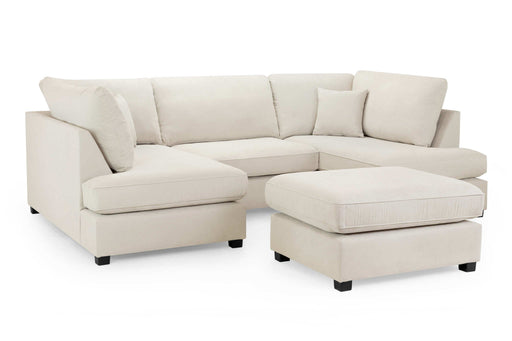 Clarendon Beige U - Shape Corner Sofa with Ottoman – 6 Seater - Luminex FurnitureSofascarnaby_u_shape_beige