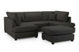 Clarendon Black U - Shape Corner Sofa with Ottoman – 6 Seater - Luminex FurnitureSofascarnaby_u_shape_black