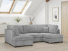 Clarendon Bouclé Grey U - Shape Corner Sofa with Ottoman – 6 Seater - Luminex FurnitureSofascarnaby_boucle_grey_u_shape