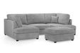 Clarendon Bouclé Grey U - Shape Corner Sofa with Ottoman – 6 Seater - Luminex FurnitureSofascarnaby_boucle_grey_u_shape