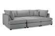 Clarendon Grey U - Shape Corner Sofa with Ottoman – 6 Seater - Luminex FurnitureSofascarnaby_u_shape_grey