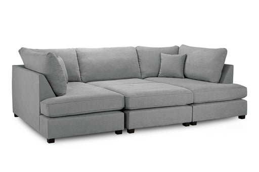 Clarendon Grey U - Shape Corner Sofa with Ottoman – 6 Seater - Luminex FurnitureSofascarnaby_u_shape_grey