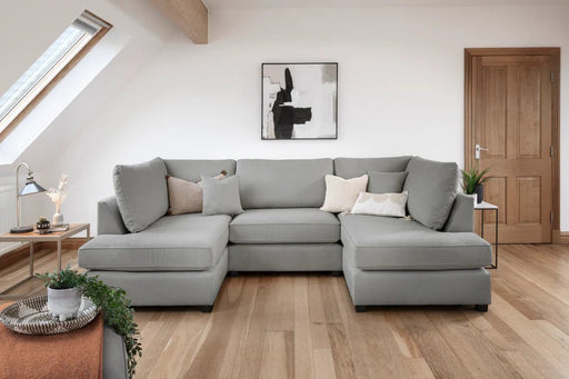 Clarendon Grey U - Shape Corner Sofa with Ottoman – 6 Seater - Luminex FurnitureSofascarnaby_u_shape_grey
