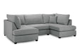 Clarendon Grey U - Shape Corner Sofa with Ottoman – 6 Seater - Luminex FurnitureSofascarnaby_u_shape_grey