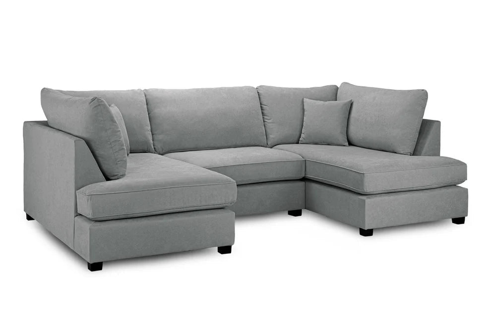 Clarendon Grey U - Shape Corner Sofa with Ottoman – 6 Seater - Luminex FurnitureSofascarnaby_u_shape_grey