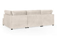Clarendon Plush Beige U - Shape Corner Sofa with Ottoman – 6 Seater - Luminex FurnitureSofascarnaby_plush_beige_ushape
