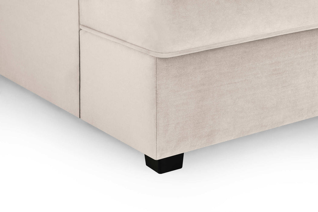 Clarendon Plush Beige U - Shape Corner Sofa with Ottoman – 6 Seater - Luminex FurnitureSofascarnaby_plush_beige_ushape