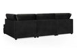 Clarendon Plush Black U - Shape Corner Sofa with Ottoman – 6 Seater - Luminex FurnitureSofascarnaby_plush_black_ushape
