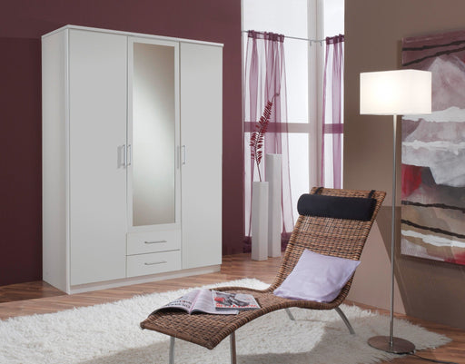 Clarion Alpine White 3 - Door 2 - Drawer Wardrobe - Luminex FurnitureWardrobe2392