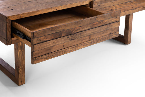 Clarissa 2 Drawer Coffee Table - Reclaimed Wood - Luminex FurnitureCoffee TableWOB011