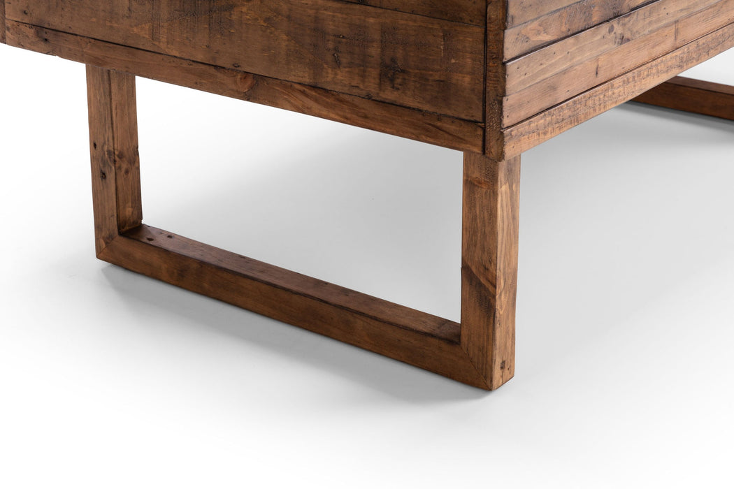 Clarissa 2 Drawer Coffee Table - Reclaimed Wood - Luminex FurnitureCoffee TableWOB011