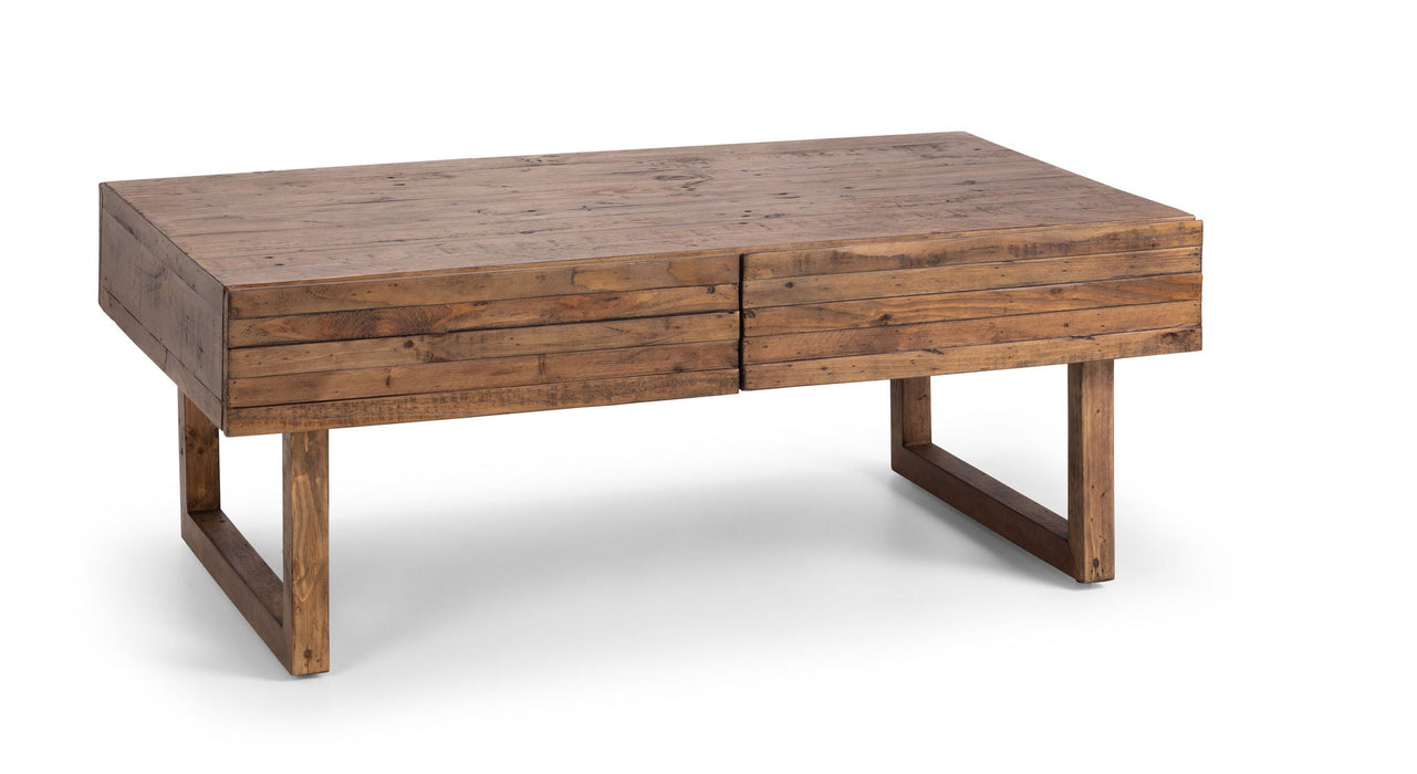 Clarissa 2 Drawer Coffee Table - Reclaimed Wood - Luminex FurnitureCoffee TableWOB011
