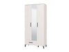 Clarivo White 3 - Door Slim Hallway Mirrored Wardrobe - Luminex FurnitureWardrobe3456