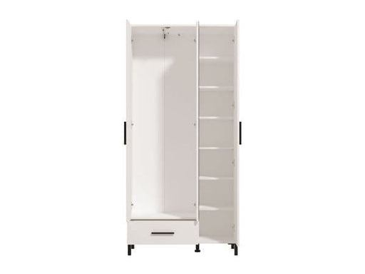 Clarivo White 3 - Door Slim Hallway Mirrored Wardrobe - Luminex FurnitureWardrobe3456