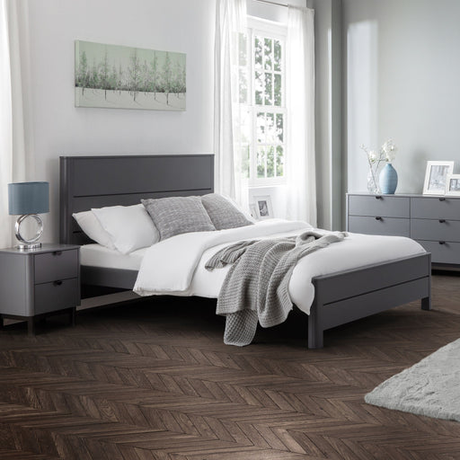 Colette Bed - Storm Grey Lacquer - Luminex FurnitureWooden BedsCHL006