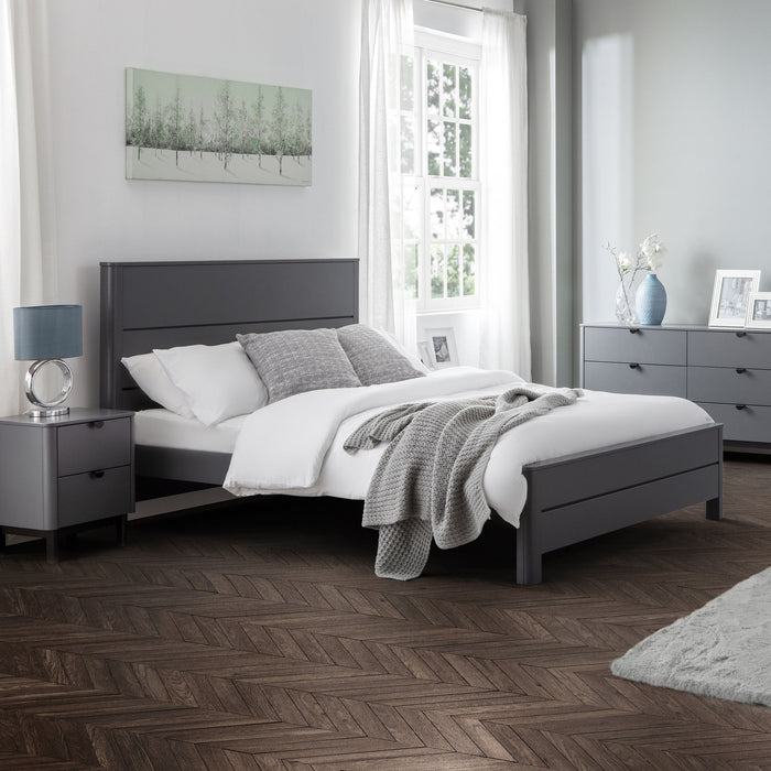 Colette Bed - Storm Grey Lacquer - Luminex FurnitureWooden BedsCHL006