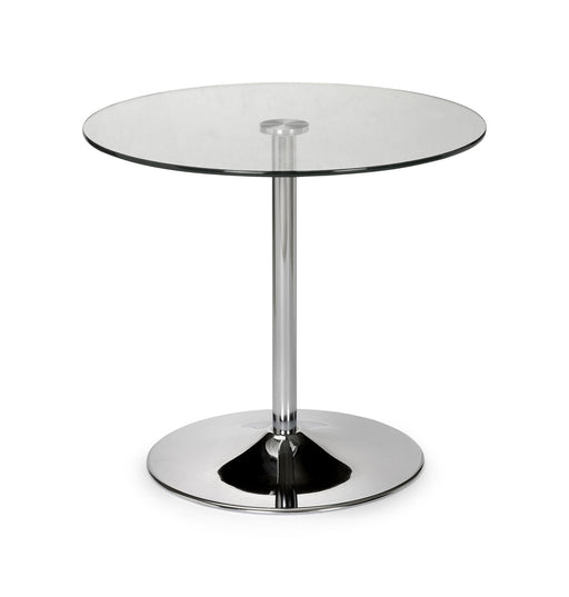 Colette Chrome & Glass Pedestal Table - Luminex FurnitureDining TableKUD001