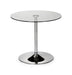 Colette Chrome & Glass Pedestal Table - Luminex FurnitureDining TableKUD001