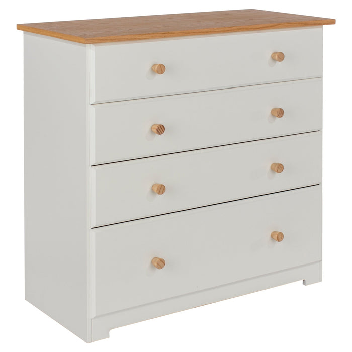 Colorado 4 Drawer Chest – Soft White - LuminexFurnitureChest of DrawersCL514