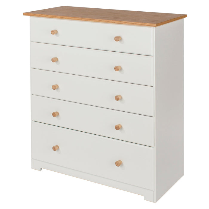 Colorado 5 Drawer Chest – Soft White - LuminexFurnitureChest of DrawersCL515