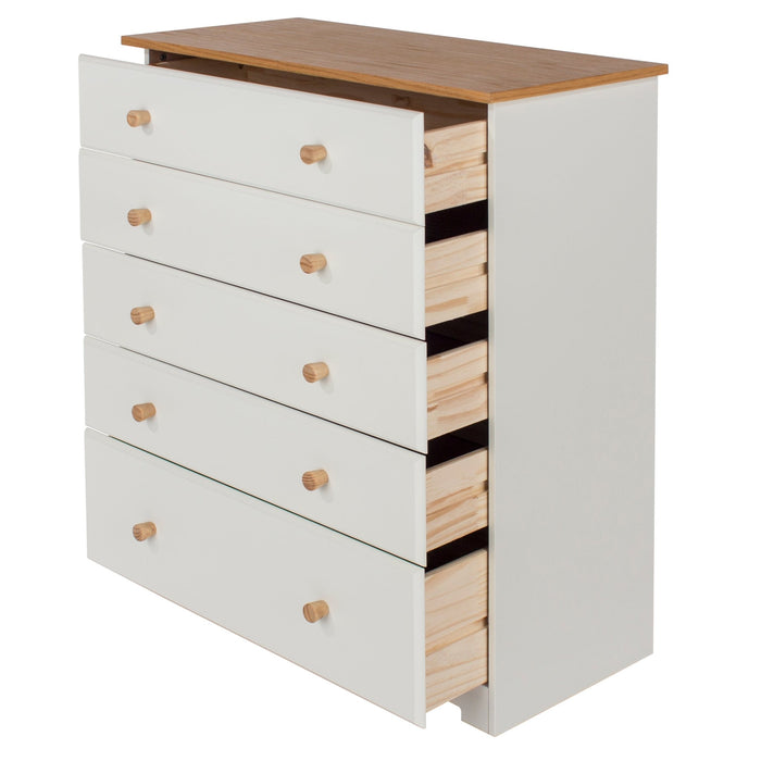Colorado 5 Drawer Chest – Soft White - LuminexFurnitureChest of DrawersCL515