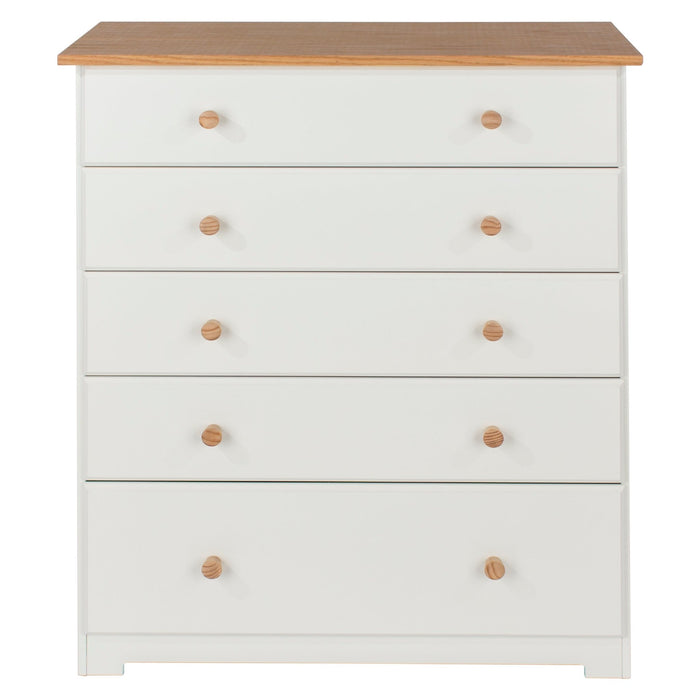 Colorado 5 Drawer Chest – Soft White - LuminexFurnitureChest of DrawersCL515