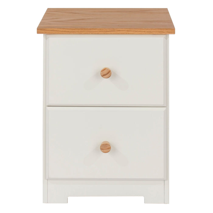 Colorado Bedside Table 2 Drawer Petite Cabinet Soft White - LuminexFurnitureBedside TableCL509
