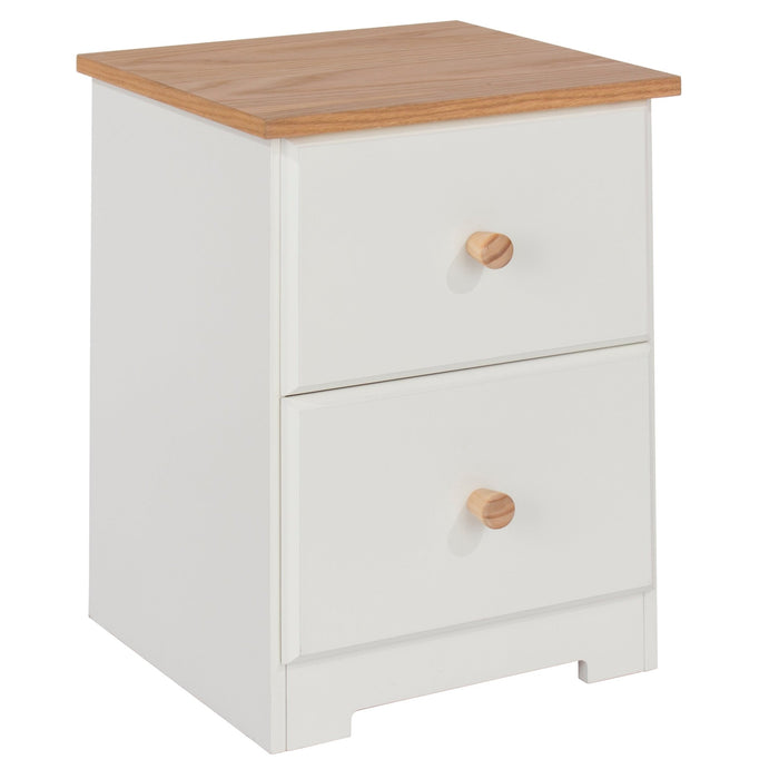 Colorado Bedside Table 2 Drawer Petite Cabinet Soft White - LuminexFurnitureBedside TableCL509