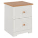 Colorado Bedside Table 2 Drawer Petite Cabinet Soft White - LuminexFurnitureBedside TableCL509