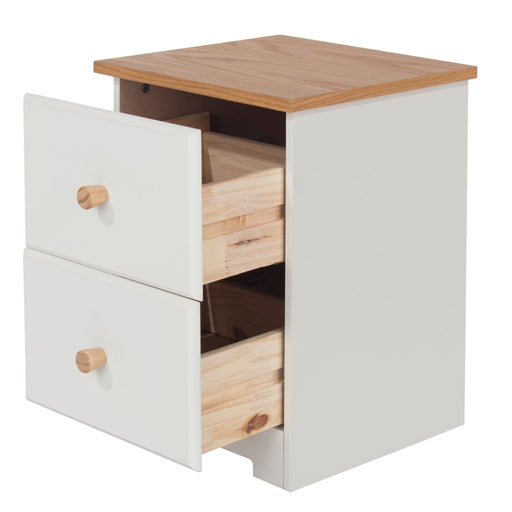 Colorado Bedside Table 2 Drawer Petite Cabinet Soft White - LuminexFurnitureBedside TableCL509