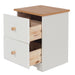 Colorado Bedside Table 2 Drawer Petite Cabinet Soft White - LuminexFurnitureBedside TableCL509