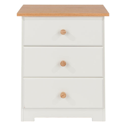 Colorado Bedside Table 3 Drawer Cabinet Soft White - LuminexFurnitureBedside TableCL510