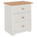 Colorado Bedside Table 3 Drawer Cabinet Soft White - LuminexFurnitureBedside TableCL510