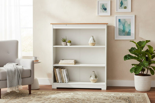 Colorado Bookcase Soft White Low Wide - Luminex FurnitureBookcaseCL918