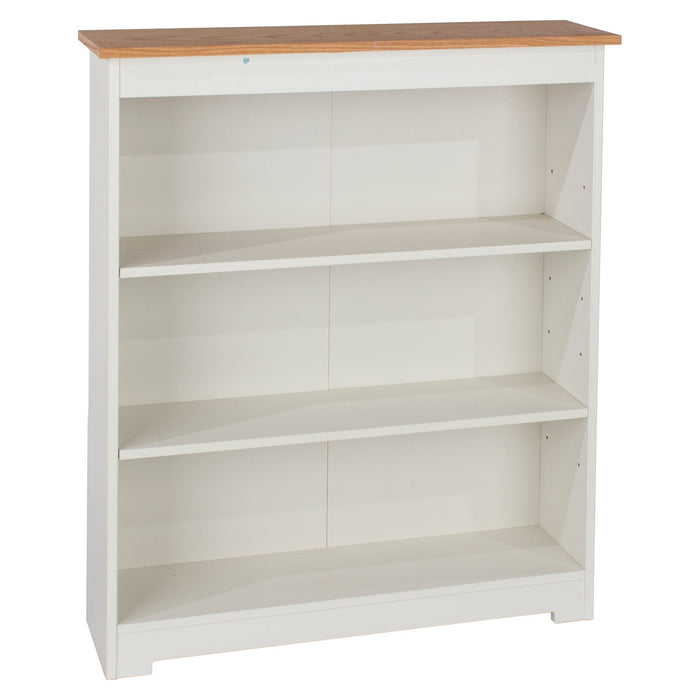 Colorado Bookcase Soft White Low Wide - LuminexFurnitureBookcaseCL918