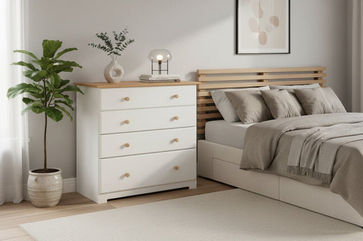 Colorado Soft White 4 Drawer Chest of Drawers - Luminex FurnitureChest of DrawersCL514